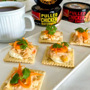 B8690565-379D-4BFB-8C42-89B9FA40E9F2 Pulled chicken mayo & cream cheese crackers
